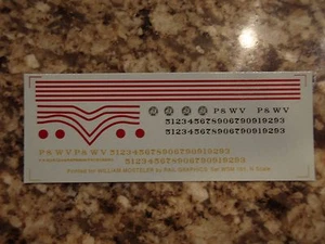 Pittsburgh & West Virginia (PWV) Fairbanks Morse Spur N Diesel Aufkleber  - Bild 1 von 2