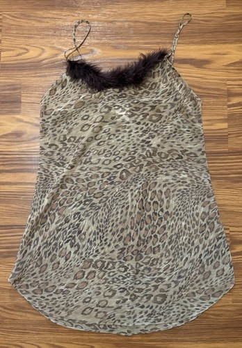 UNDERCOVER Abito Pigiama Vintage Stampa Animalier Pelliccia Ecopelliccia Cami Vestito Donna Medium