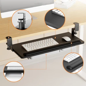 Non Punching Keyboard Hanging Holder With Drawer Computer Under Table Keyboard - Afbeelding 1 van 12