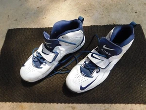 Nike BOSS ZOOM AIR Cleats - Size 18 - Nice - 2007 - White & Blue - Picture 1 of 6