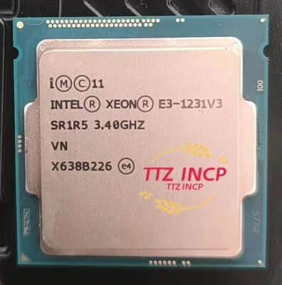 Intel Xeon E3-1231v3 SR1R5 3.4GHz 4Cores 80W LGA1150 CPU Processor E3 1231 v3 - Image 1 of 3