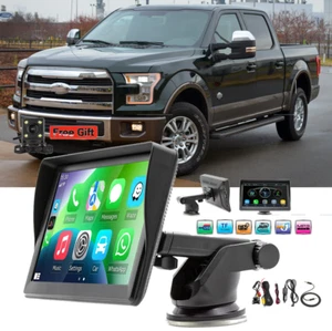 7" Portable Wireless CarPlay Android Touch Screen Radio Stereo For Ford F-150 - Picture 1 of 17