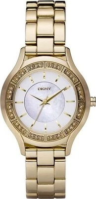 Relógio feminino DKNY cristais banhados a ouro NY8135 NOVO!  Frete Inter baixo!!! - Imagem 1 de 3