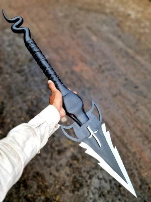 🗡️ Lanza Medieval Hecha a Mano con Mango Artístico Estilo Serpiente Fantasía Decorativa Foto 1 de 3
