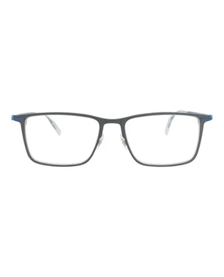 万宝龙男式方形/矩形蓝色透明时装设计师眼镜 — 第 1/4 张图片