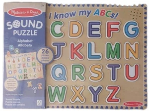 Rompecabezas de sonido del alfabeto Melissa & Doug con imágenes debajo de las piezas - Nuevo - Imagen 1 de 2
