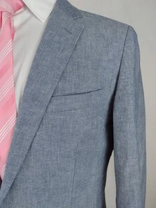 J.CREW Ludlow 40L Gray Blue Linen Cotton Unstructured Blazer Sport Coat Jacket - Picture 1 of 14