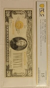 Series 1928 $20 Fr. 2402 Gold Certificate PCGS 15 Choice Fine - Picture 1 of 6