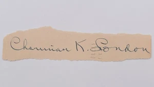 Recorte de autógrafo Charmian K. London, escritor estadounidense y esposa de Jack London - Imagen 1 de 1