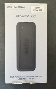 Glyph Atom EV NVMe 8TB Black Solid state Drive with 1000 MBPS Transfer Speed - Picture 1 of 6