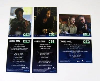 2004 Strictly Ink CSI Crime Scene Investigation Series 2 Promo Card Set (3) - Image 1 of 4