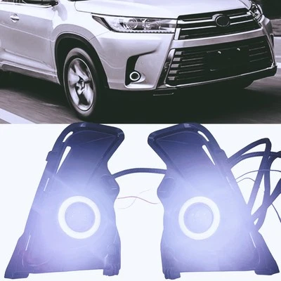 LED Halo Fog Light Angel Eye Cable & Bezel & Switch for 17-19 Toyota Highlander - Изображение 1 из 4