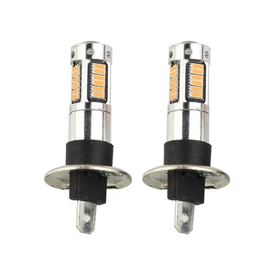 H1 LED Fog Light Bulbs 2 Pcs 3000k Amber Bright High Power Driving Lamps - Image 1 of 4