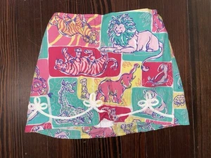 Girl's LILLY PULITZER Zoo Safari Animals Skort Size 8-10 - Picture 1 of 4