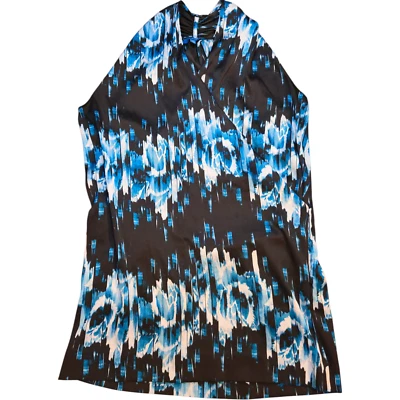 Vestido Derek Lam for Design Nation XS Azul Negro Abstracto Envolvente Cóctel Moderno Foto 1 de 4