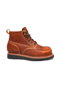 "Botas de Trabajo para Hombre Marrón Claro 6" Puntera Mocc Cuero REDHAWK 0630 Talla 6-12 (D, M) - Imagen 1 de 4
