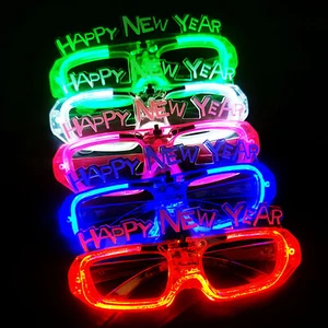 Gafas con luz LED Feliz Año Nuevo Brillantes Anteojos Intermitentes Decoración de Fiesta﻿ EE. UU. - Imagen 1 de 11
