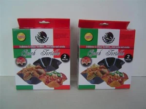 4 New QUICK TORTILLA MAKER TACO BOWLS Nonstick Shell Serving Molds Baking Pan - Picture 1 of 2
