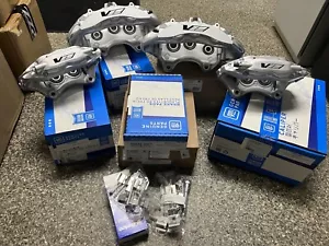 2009-13 Cadillac CTS-V Silver 6 Piston Brembo Brake calipers + OE Brake pads - Picture 1 of 6