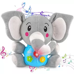 Baby Plush Musical Toys Elephant Musical Toy Cute Stuffed Animal Music Toy - Picture 1 of 10