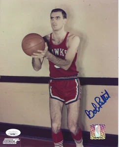 Signed 8x10 Bob Pettit St. Louis Hawks Autographed Photo JSA Authenticated - Picture 1 of 1
