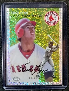 2023 Topps Chrome Platinum Anniversary Speckle Refractor - Fred Lynn #147/150 - Picture 1 of 2