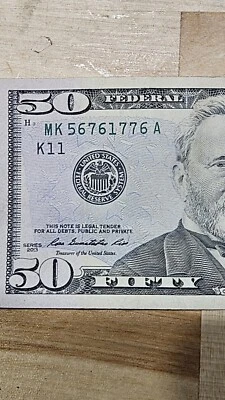 INDEPENDENCE YEAR 1776 -  FANCY SERIAL NUMBER NOTE  - Image 1 of 3