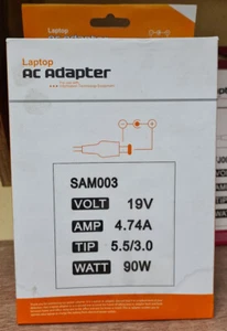 Samsung Compatible Laptop Charger 19v 4.74a 90w Tip size 5.5mm/3.0mm - Picture 1 of 1
