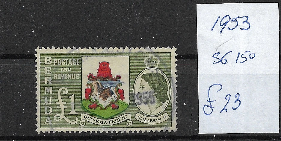 Bermuda @ QEII 1953 £1  SG150   USED  Nice Priced @GB1041 - Image 1 of 1
