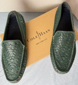 Cole Haan Men's Shoes Slip On Loafers Air Tremont Botanical Woven Green 9.5 M - Picture 1 of 11
