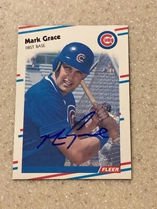 1988 Fleer Update #U-77 Mark Grace signed card * rookie * - Picture 1 of 1