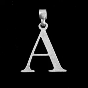 Anhänger, Buchstabe A 4x4 cm Metall Anhänger Silber Schmuck - Picture 1 of 2