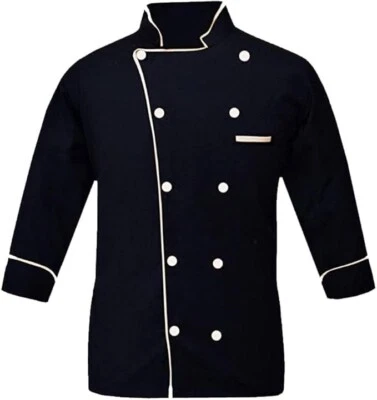 Men's Multi Color Chef Jacket/Light Weight Chef Coat With Contrast Black Piping - Image 1 of 3