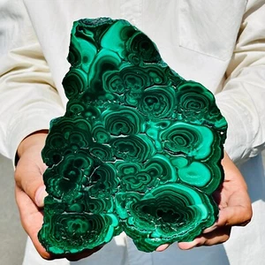 3.14LB Natural glossy Malachite transparent cluster rough mineral specimen - Picture 1 of 15