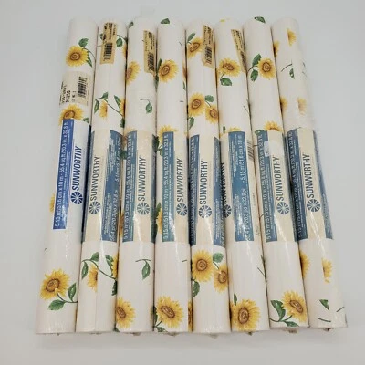 Papel pintado vintage Sunworthy girasol floral vinilo prepegado 8 rollos 55,4 pies cuadrados Foto 1 de 4