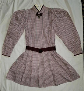 Pleasant Company Child Sized Samantha's Meet Dress - Size 7 - With Locket - Picture 1 of 9