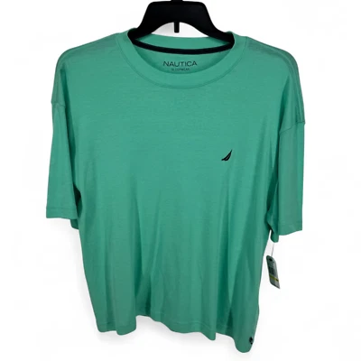 Camiseta Nautica masculina pijama de dormir corante único super macia verde menta média US$ 34,5 - Imagem 1 de 4