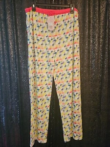 NEU mit Etikett Mayfair Gr. 1X Damen-Loungehose Flamingo-Druck Kordelzug - dy02 - Bild 1 von 4