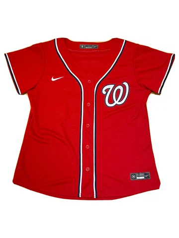 Nike MLB Max Scherzer #31 Washington Nationals Jersey Red Women’s Size Large Cover