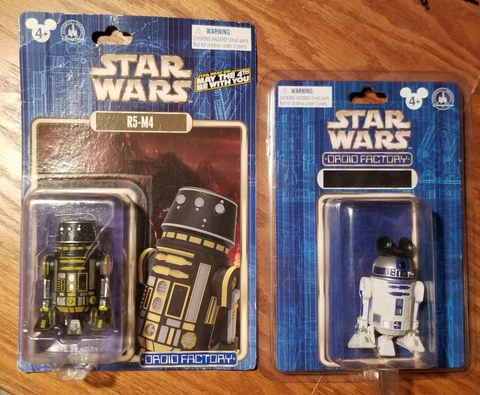 STAR WARS R2-D2 & R5-M4 DROID FACTORY MAY THE 4TH BE WITH YOU DISNEY EXCLUS LOT Cover