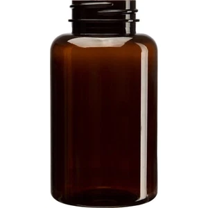 150 cc Amber PET Packer Plastic Round Bottle with 38/400 Neck Finish CASE OF 400 - Picture 1 of 6