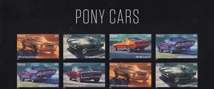 US 5715a-5719a 5719c Pony Cars imperf NDC header block 8 MNH 2022 - Picture 1 of 1