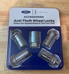 Ford Lincoln Anti-Theft Wheel Lug Nut Locks SKBE8J-1A043-AA (Factory Sealed) - Picture 1 of 3