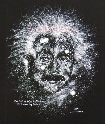GLOW ALBERT EINSTEIN--Estrellas Espaciales Galaxias Noche Astronomía Ciencia Niños Camiseta Foto 1 de 3