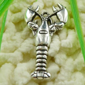 96 Pcs Tibetan Silver Lobster Charms Pendant 37X21MM S1452 DIY Jewelry Making - Picture 1 of 6