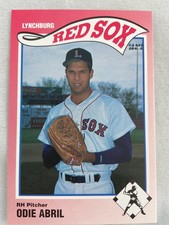 1990 Lynchburg Red Sox Sportsprint Minor League Baseball Card#14-Odie Abril