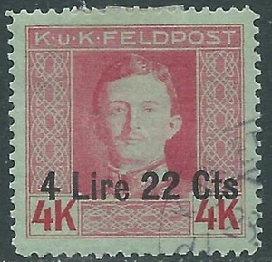 1918 OCCUPAZIONE AUSTRIACA USATO 4,22 LIRE SU 4 K - UR41-5 - Bild 1 von 1
