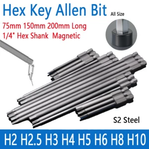 Hex Key Allen Bit Set Quick Change Connect Impact Driver Power Drill 75 - 200mm - Picture 1 of 28