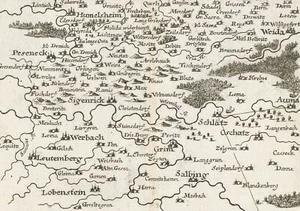 THÜRINGEN - Karte - Kupferstich 1692 - Picture 1 of 2