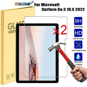 Microsoft Surface Go 3 2 1 TEMPERED GLASS Screen Protector Cover Guard Film 2PCS - Picture 1 of 19